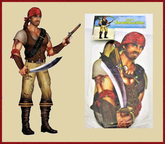 pirate swashbuckler jointed card