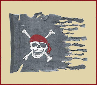 weathered pirate flag